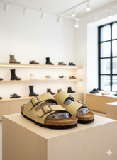 BRKN ARIZONA LEATHER SLIPPER